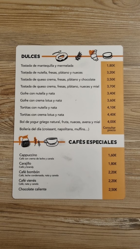Romi Cafe — Carta