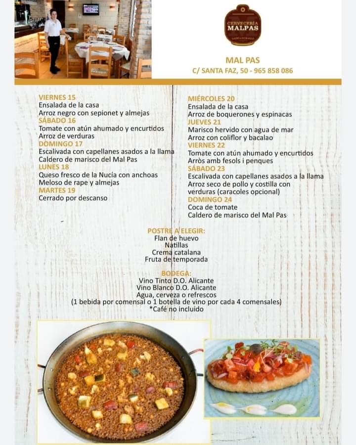 Restaurante La Senoria — Carta