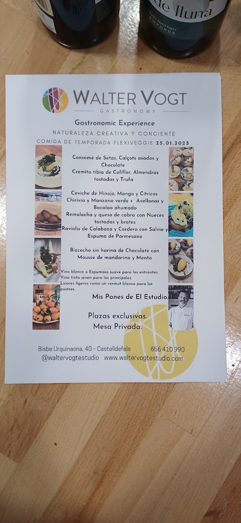 Walter Vogt Estudio Gastronomico — Carta