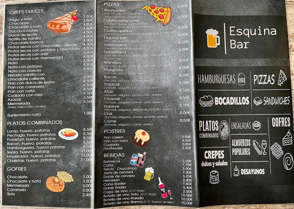 Esquina Bar — Carta