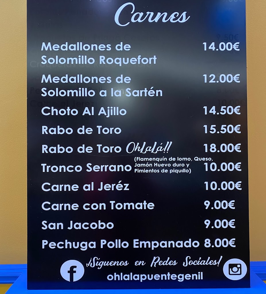 Restaurante Flamingo — Carta