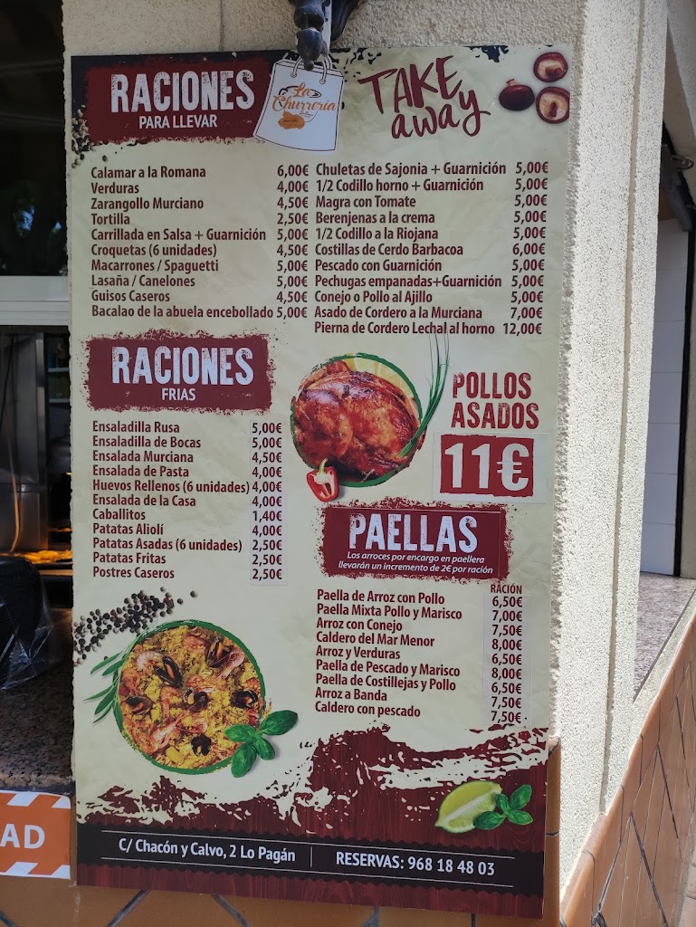 La Churreria Gallego — Carta
