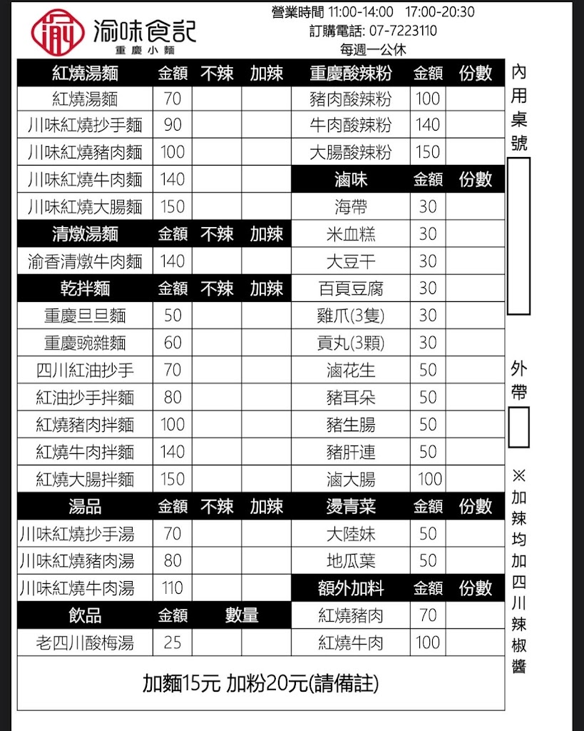 渝味食記重慶小麵－武廟店 的照片