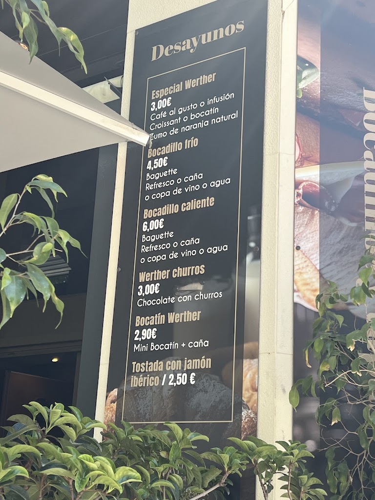 Werther cafe — Carta