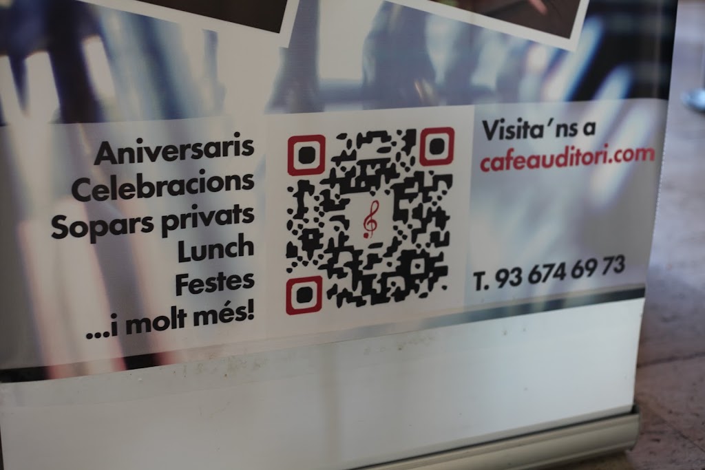 Cafe Auditori Sant Cugat — Carta