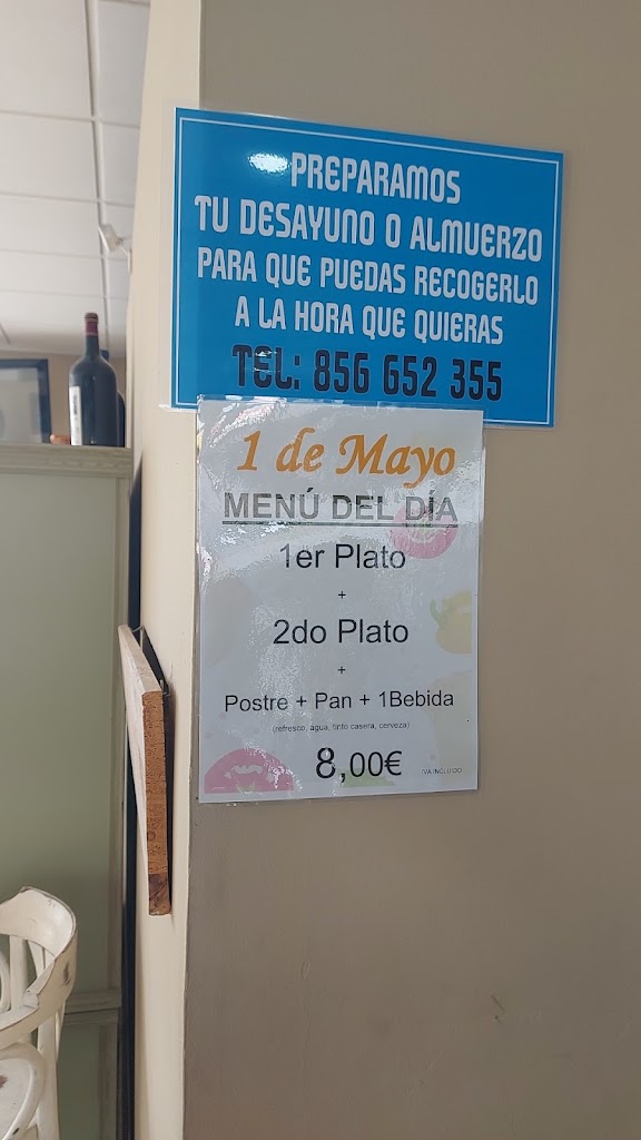 Restaurante 1o de Mayo — Carta