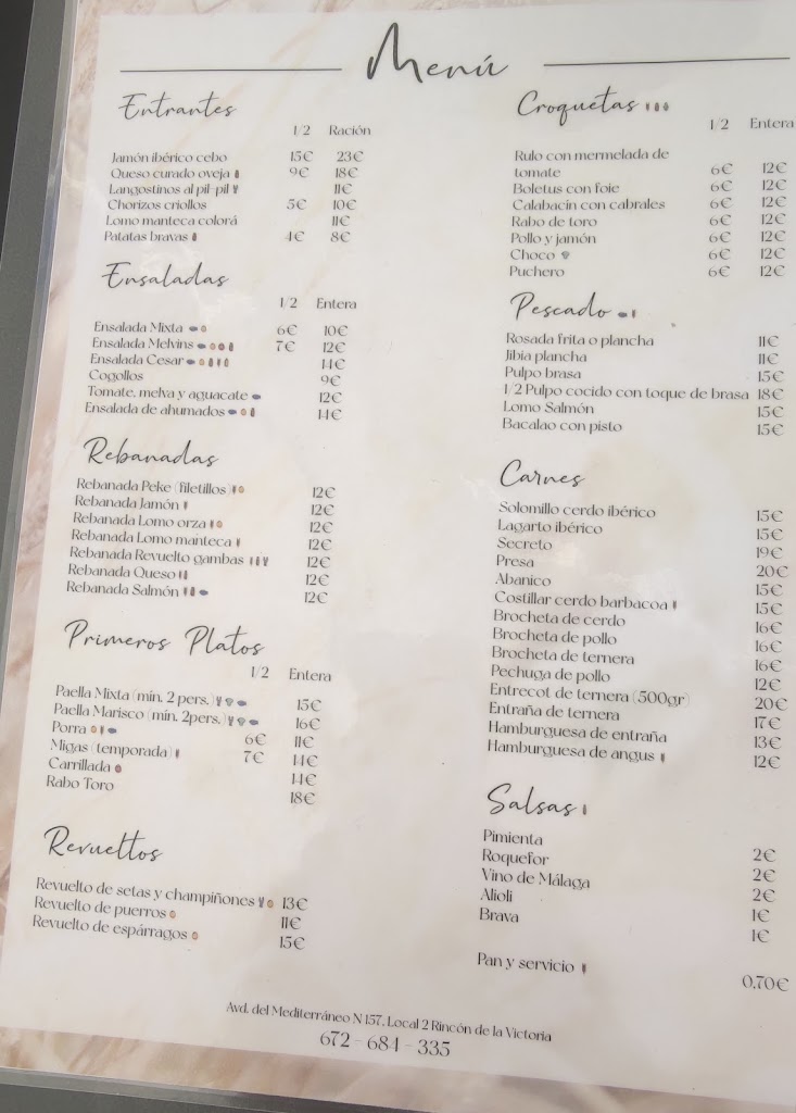 Melvins Cafe bar — Carta