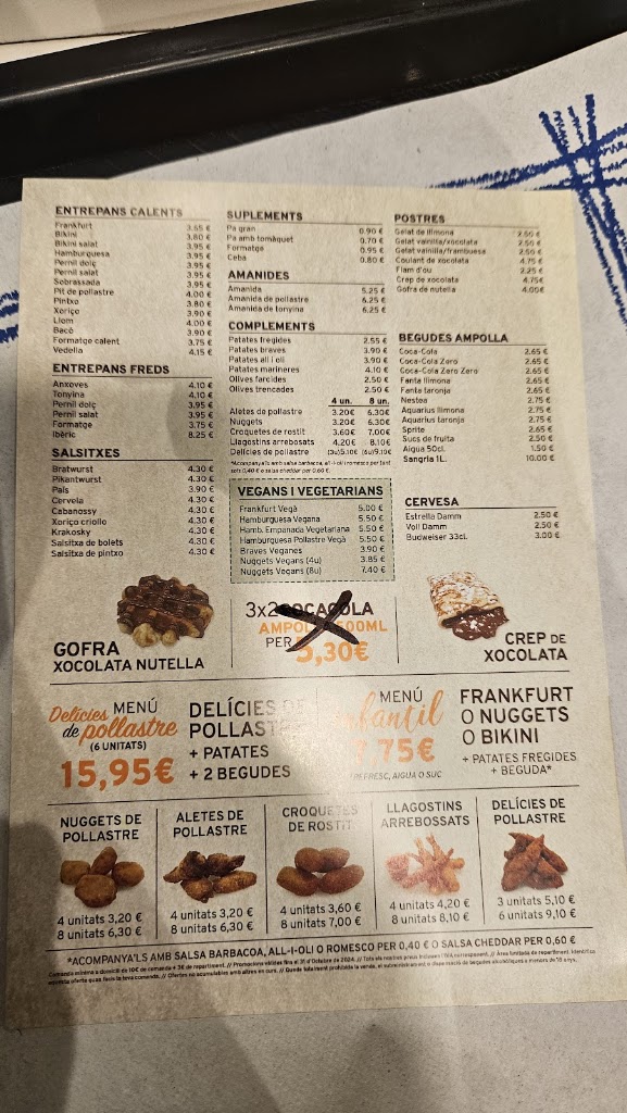 El Farolillo Manresa — Carta