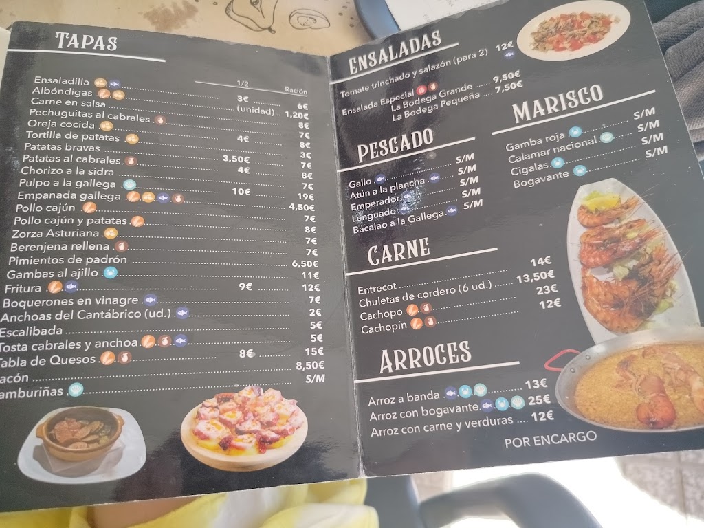 RESTAURANTE La Bodega de Antonio — Carta