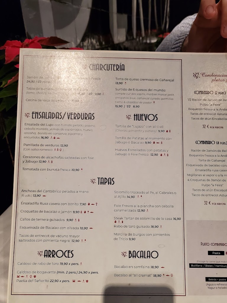 Lujo Iberico — Carta