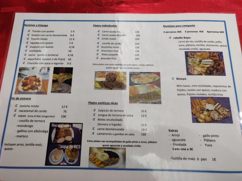 Bar-Restaurante VALIO LA PENA — Carta