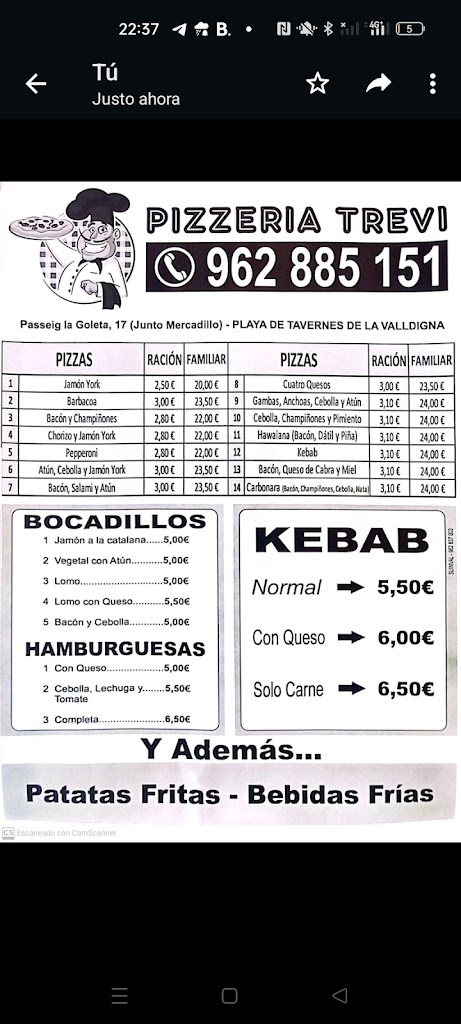 TREVI Pizzeria — Del propietario