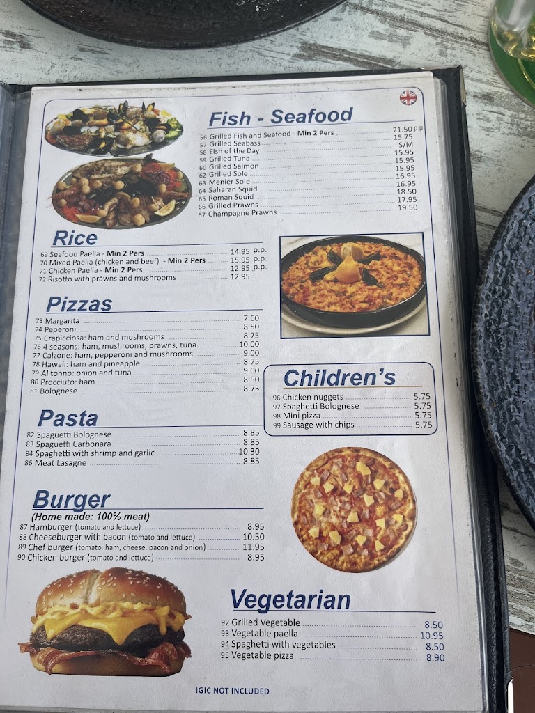 Volcano Restaurant — Carta