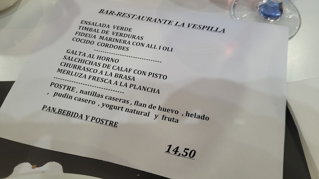 Bar Restaurant. La Vespilla Centric — Carta