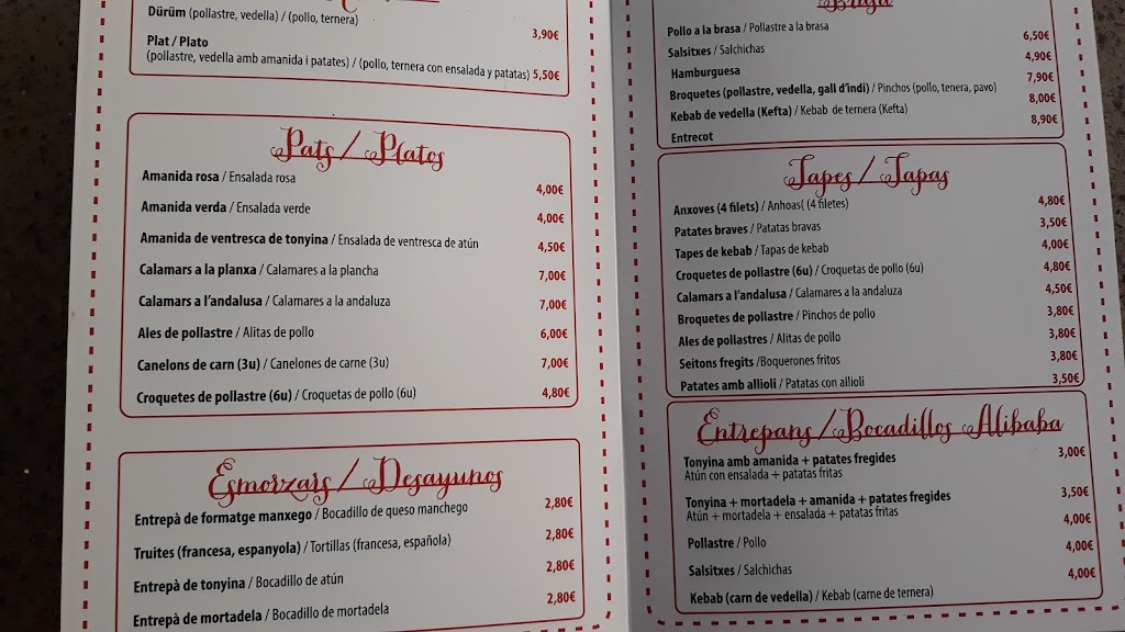 Bar Grey — Carta