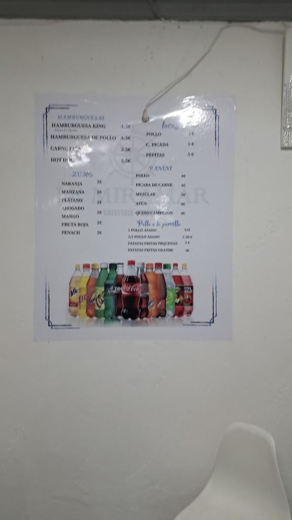 Restaurante bar le miramar — Carta