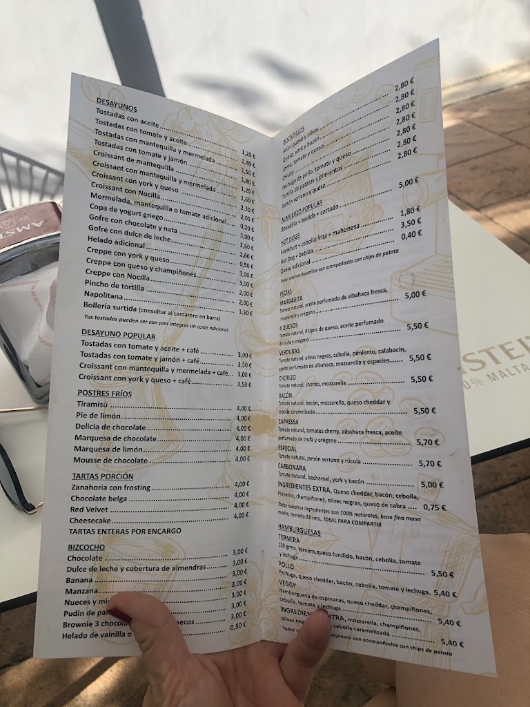 El Cafe de Gales — Carta