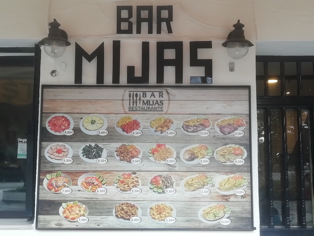 Restaurante Bar Mijas — Carta