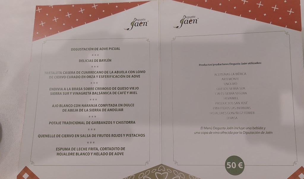 Restaurante Aureum by Picualia — Carta