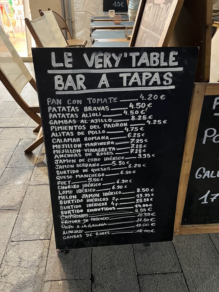 LE VERY-TABLE — Carta