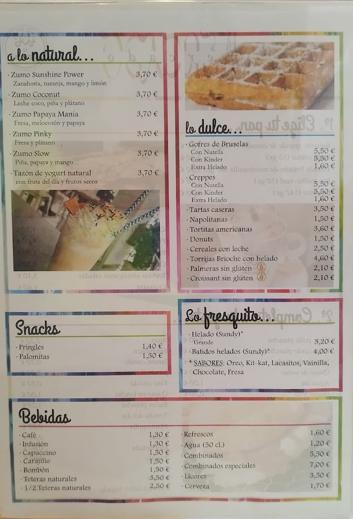 Cafeteria-Mercado Atipico — Carta