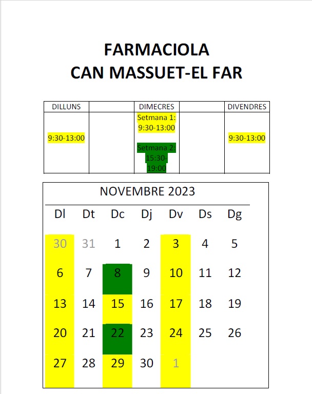 Farmaciola Can Massuet-El Far Marina Martinez