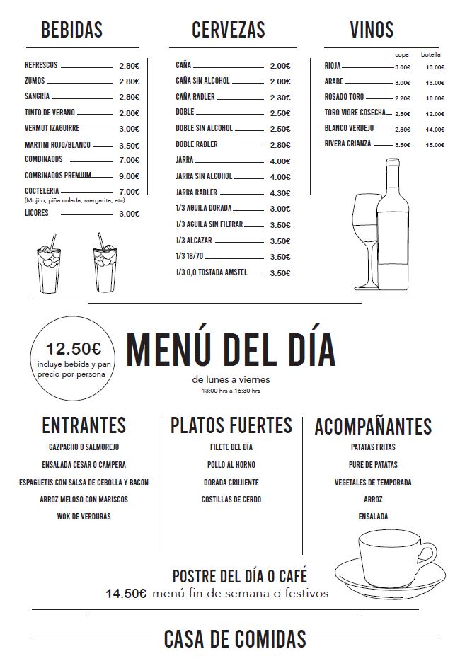 Xatafy | Restaurante en Getafe — Carta