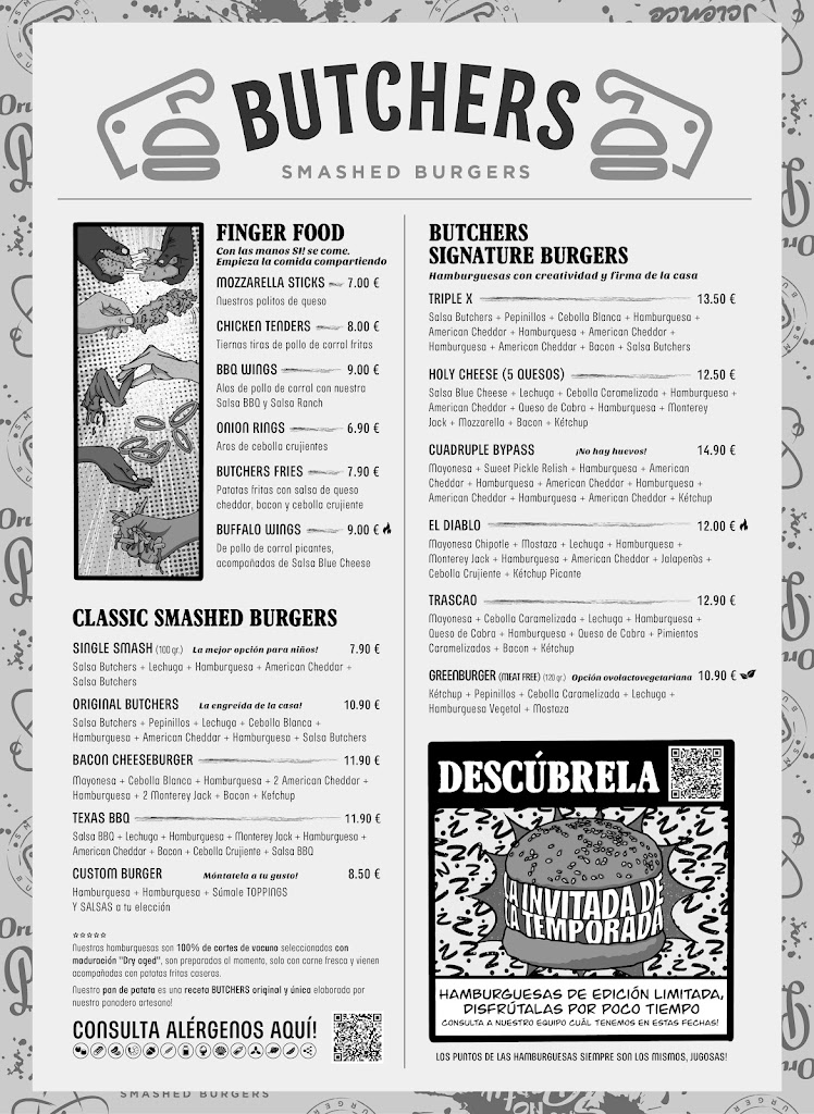 Butchers - Smashed Burgers (Pamplona/ Iruna) — Carta