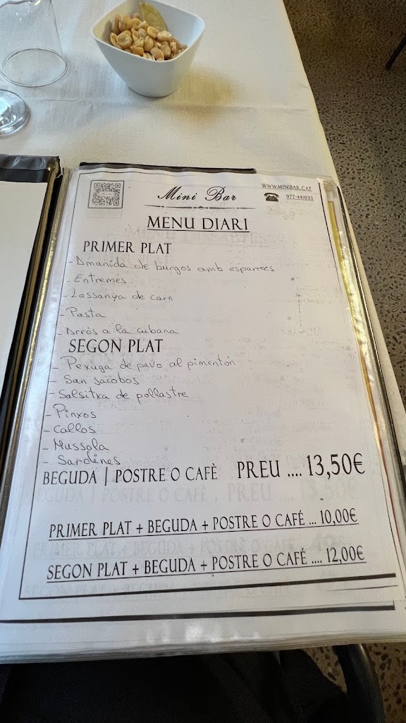 Bar Mini Bar — Carta