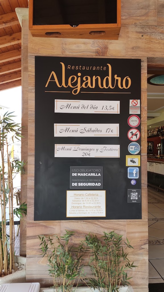 Restaurante Alejandro de Bayas — Carta