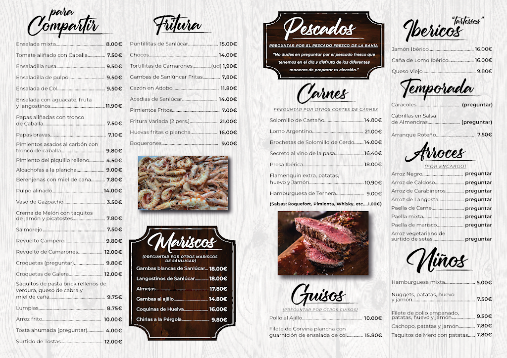 Cerveceria Restaurante La Pergola — Carta