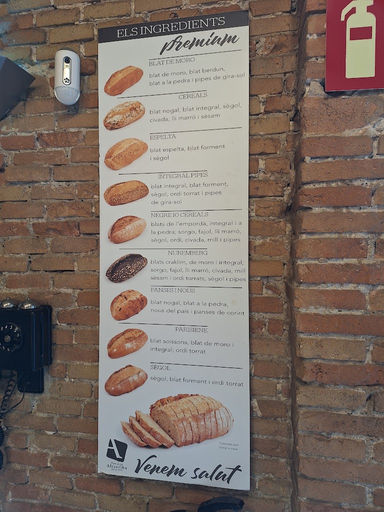 Forn de Pa Altarriba — Carta
