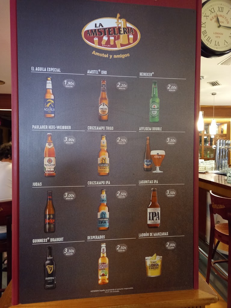 Restaurante La Amsteleria — Carta