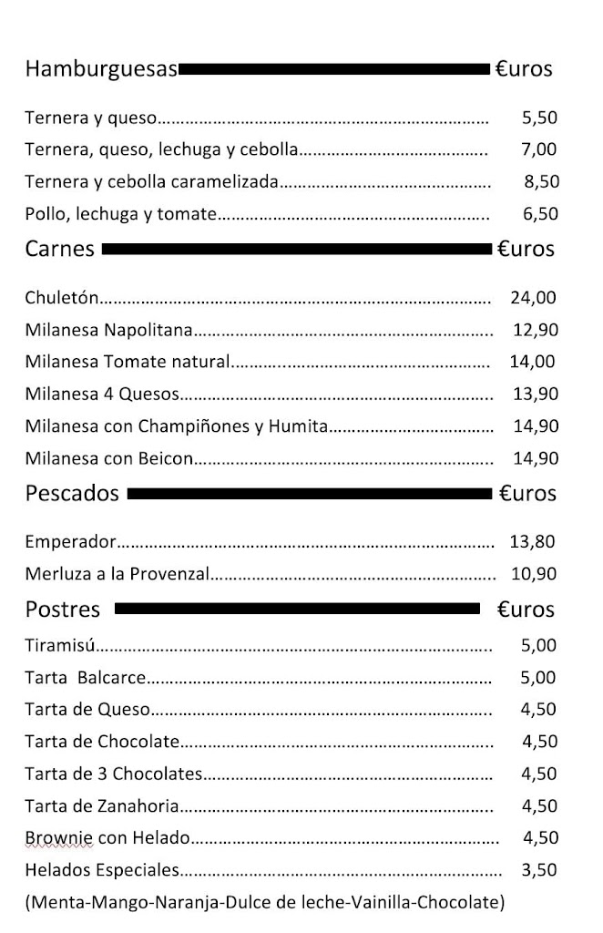 La Farola — Carta