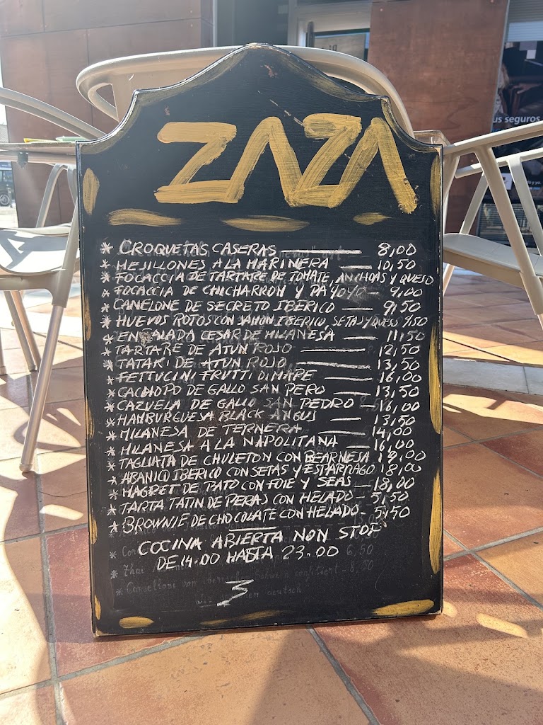 Zaza Restaurante — Carta