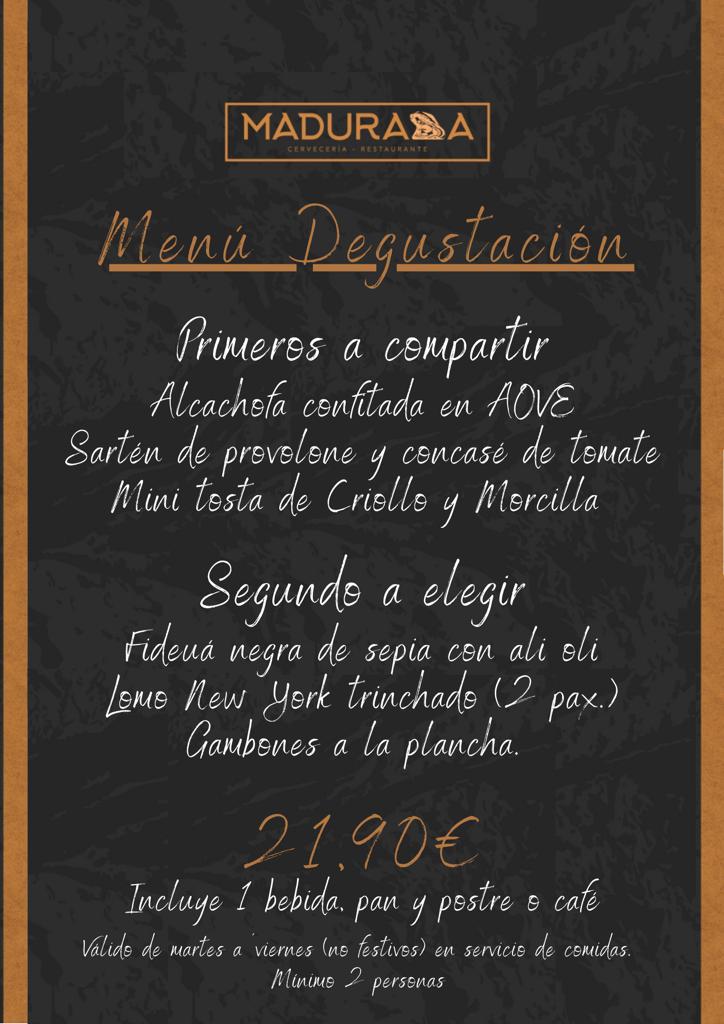 Carnes a la brasa Madurada. Restaurante y Cerveceria — Carta