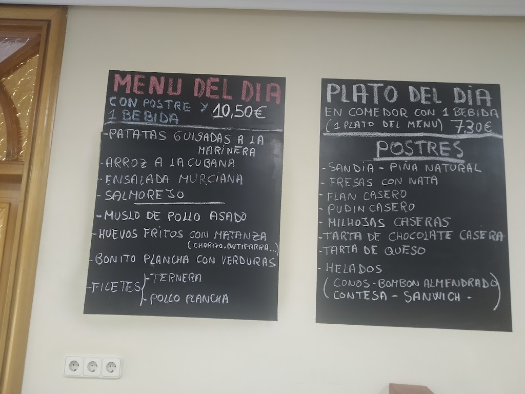 Restaurante las Palmeras — Carta