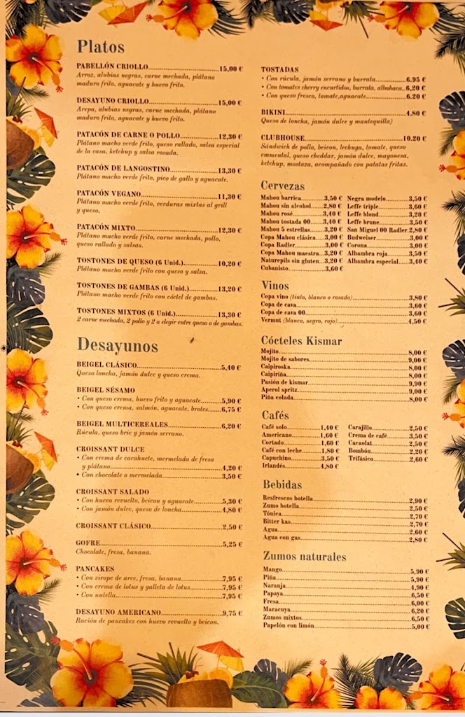 Kismar latin food & coffe — Mas recientes
