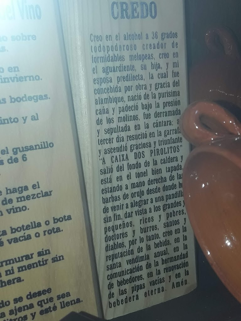 Restaurante El Rincon del Gallego — Carta