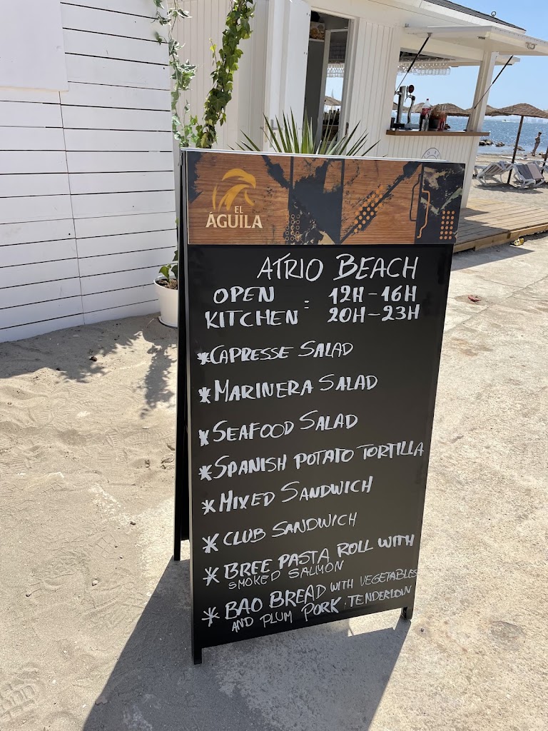 Chiringuito Atrio Beach — Carta