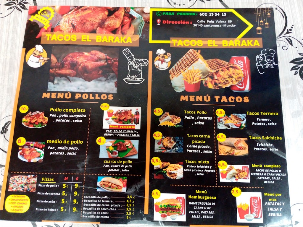 TACOS ELBARAKA — Carta