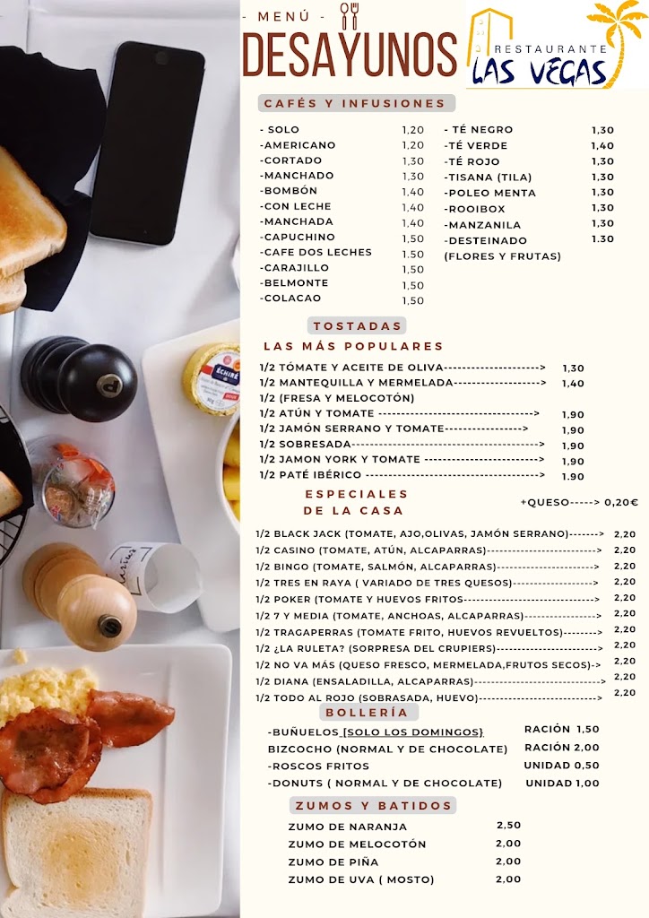 Las Vegas Restaurante — Carta