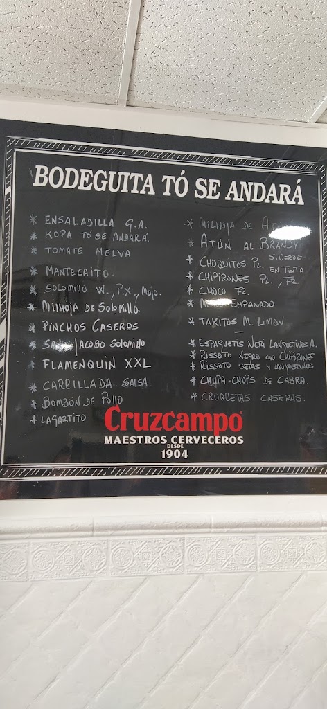 Bodeguita To Se Andara — Carta