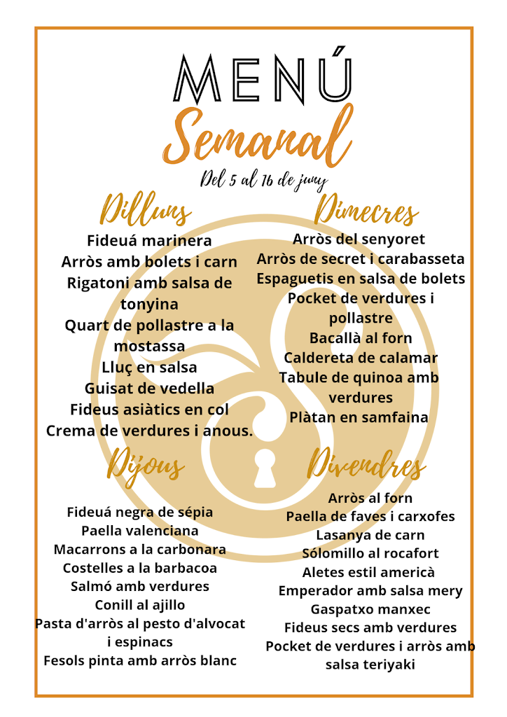 Secret al paladar — Carta