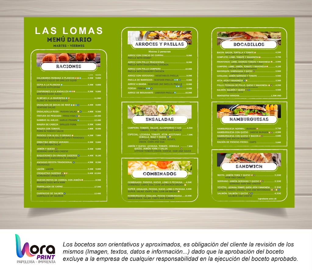TAPERIA-CERVECERIA — Carta