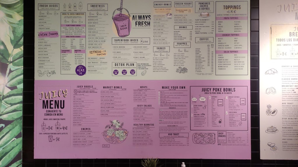 Juicy Avenue SOM Multiespai — Carta