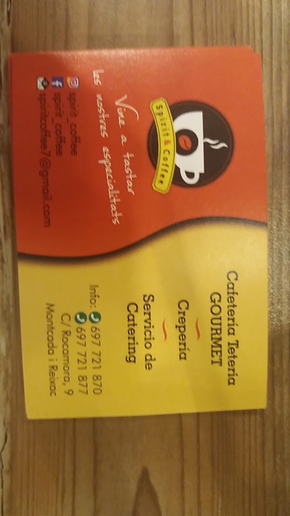 Cafeteria Spirit — Carta