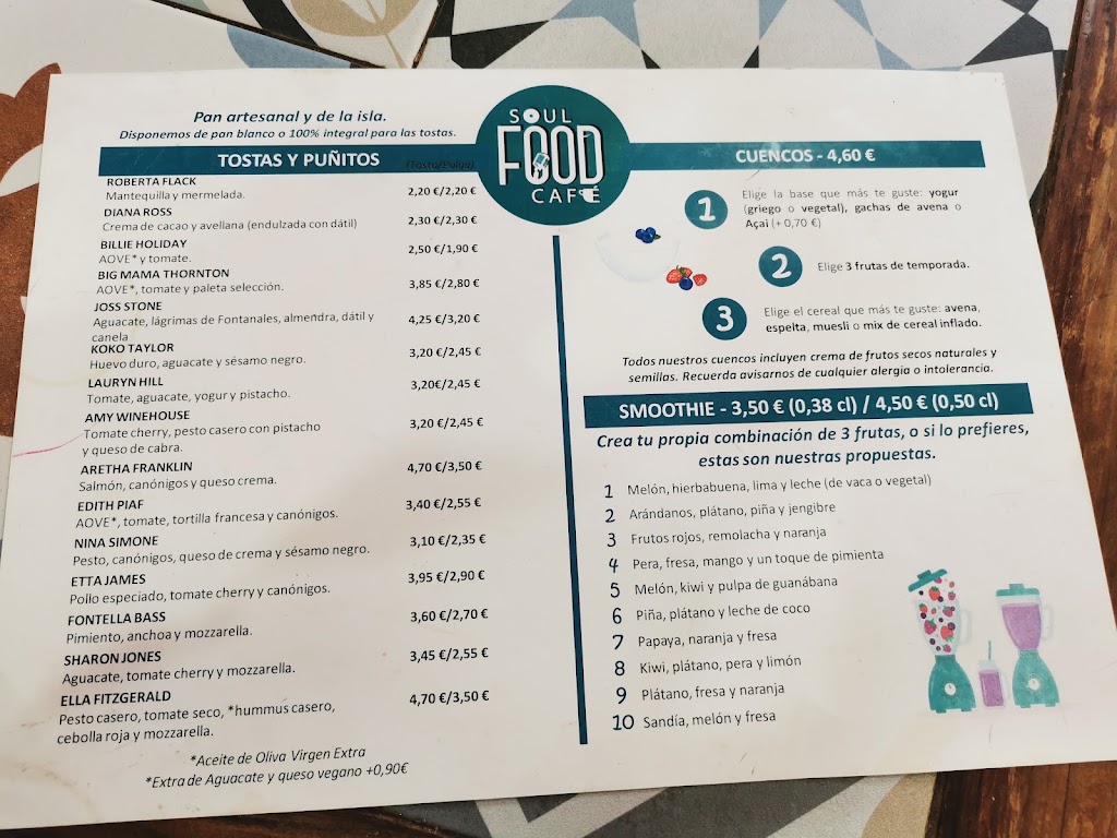 Soul Food Cafe — Carta