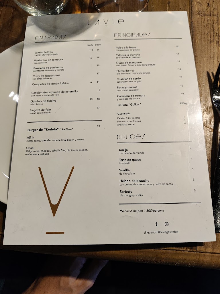 LAVIE — Carta