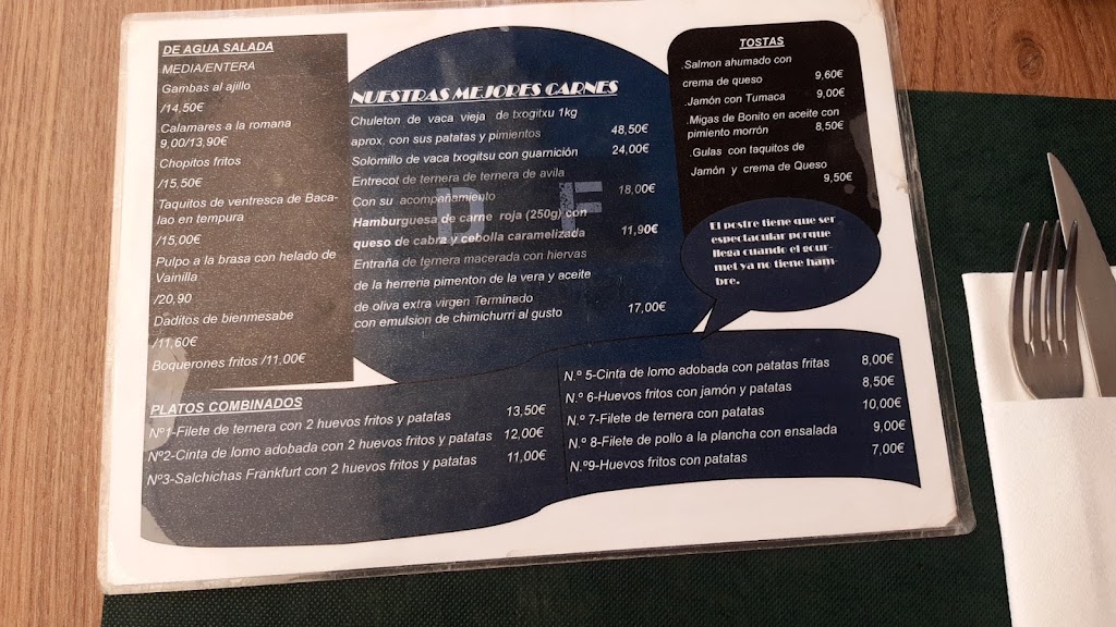 Cerveceria Don Felipe — Carta